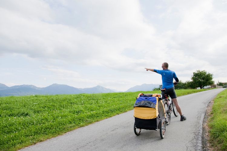 Dětský cyklo vozík za kolo