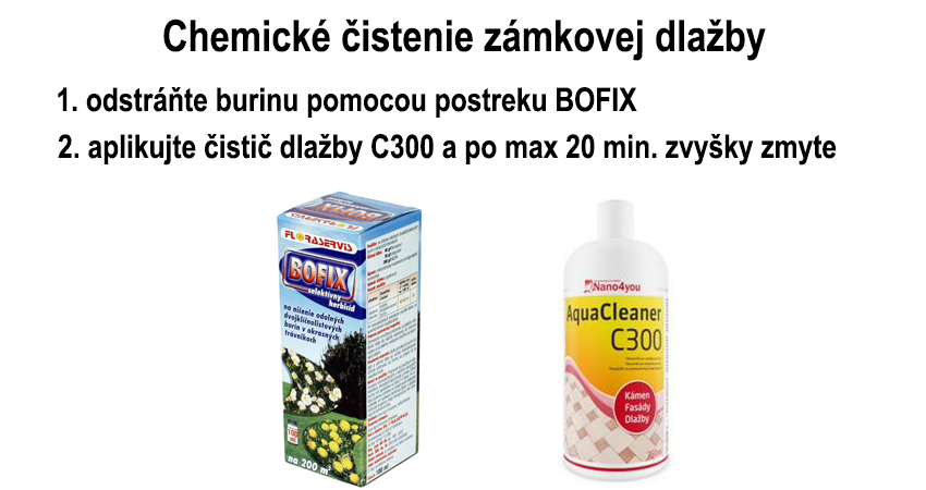 Chemické čištění zámkové dlažby