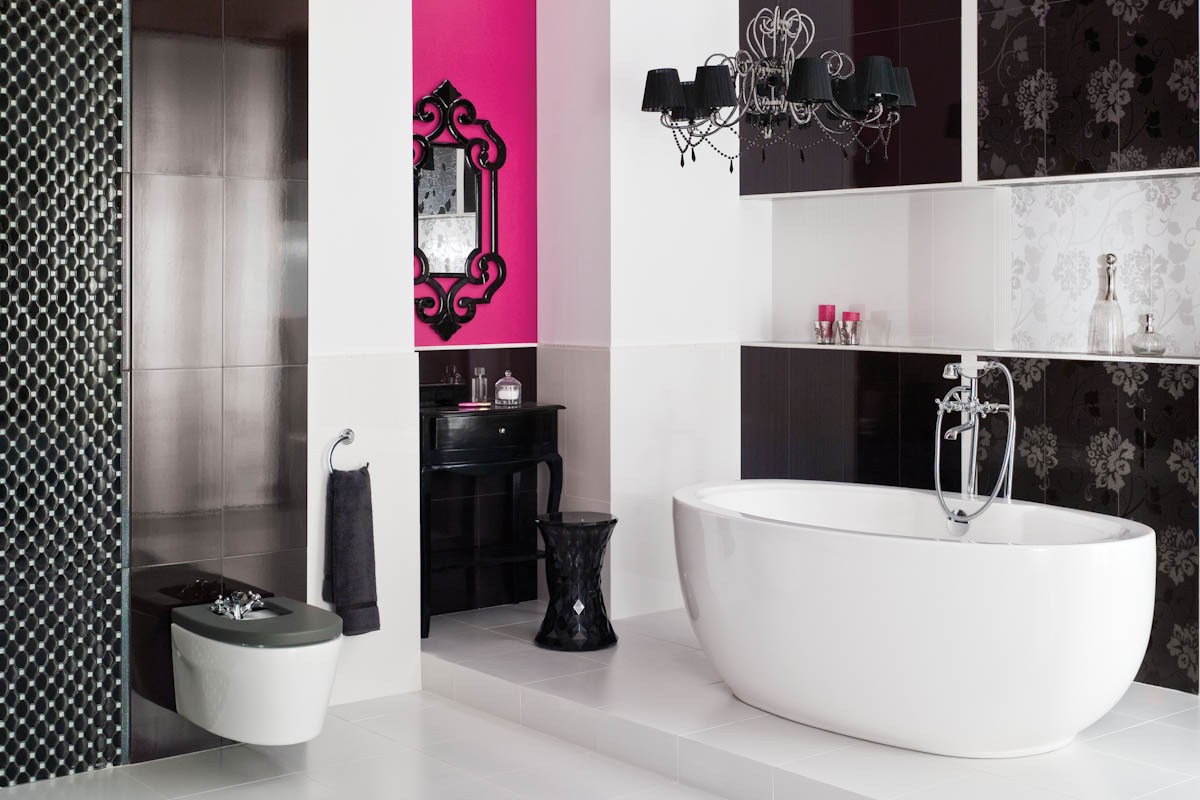 Koupelna ve stylu glamour