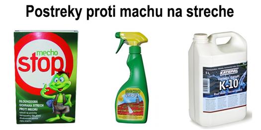 Postřiky proti mechu na střeše
