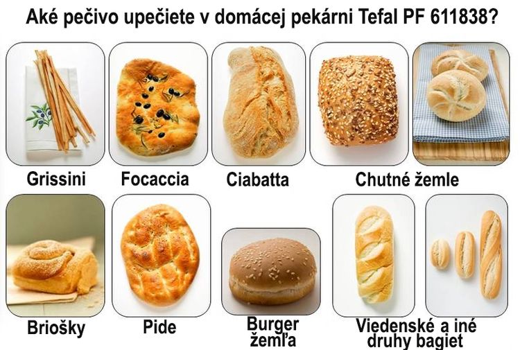 Pečivo, které upečete v Tefal PF 311838