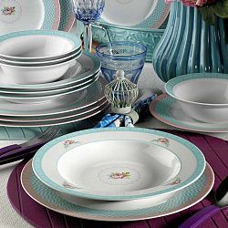 24dílná sada porcelánového nádobí Kutahya Culiya