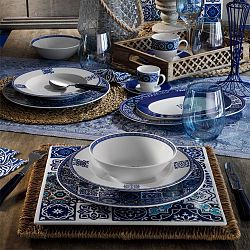 24dílná sada talířů z porcelánu Kutahya Maledives