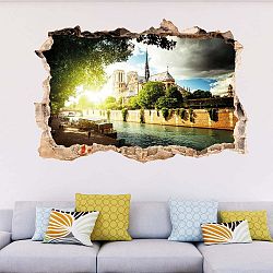 3D samolepka na zeď Ambiance Norte Dame de Paris