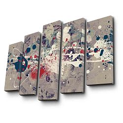 5dílný nástěnný obraz na plátně Abstraction