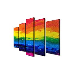 5dílný nástěnný obraz na plátně Colorful Sunset