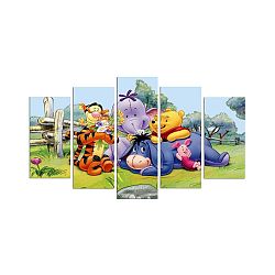 5dílný obraz Winnie the Pooh