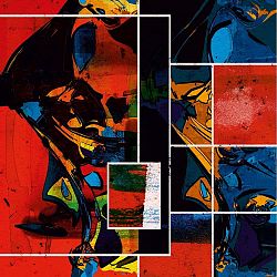 Abstraktní obraz Geometric Figures, 45 x 45 cm