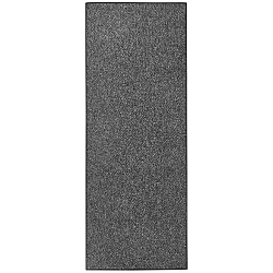 Antracitově černý běhoun BT Carpet, 80 x 300 cm