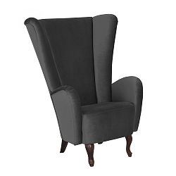 Antracitové křeslo Max Winzer Aurora Velvet