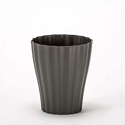 Antracitově šedý květináč Plastia Ola, ø 16,5 cm