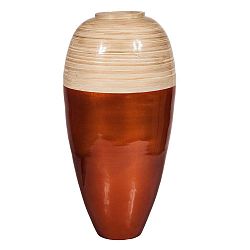 Bambusová váza v měděné barvě Simone, ø 25 cm