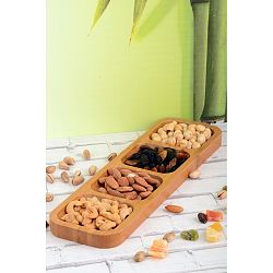 Bambusový podnos Kutahya Snacks, 33 x 10 cm