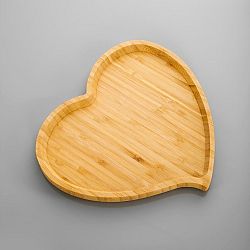 Bambusový servírovací podnos Bambum Amor, 23 cm