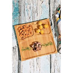 Bambusový tác na sušenky Kutahya Snack, 25 x 25 cm