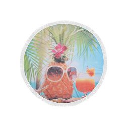 Barevná plážová osuška z bavlny Hawaii, ⌀ 150 cm