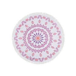 Barevná plážová osuška z bavlny lucky, ⌀ 150 cm