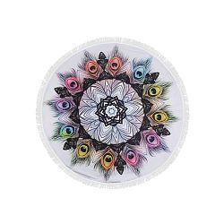 Barevná plážová osuška z bavlny Shambala, ⌀ 150 cm