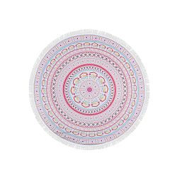 Barevná plážová osuška z bavlny Shambalay, ⌀ 150 cm