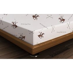 Bavlněné prostěradlo Polo Brown, 180 x 240 cm