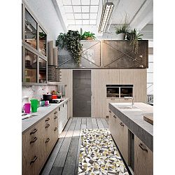 Běhoun Floorita Windows Grey Ochre, 60 x 240 cm