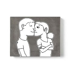Betonový nástěnný obraz Lyon Béton Les Amoureux