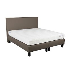 Béžová boxspring postel Revor Domino, 200 x 140 cm