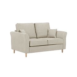 Béžová dvoumístná pohovka Kooko Home Smooth