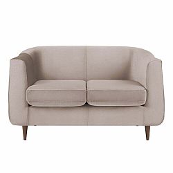 Béžová sametová pohovka Kooko Home Glam, 125 cm