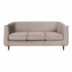 Béžová sametová pohovka Kooko Home Glam, 175 cm