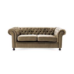 Béžová trojmístná pohovka Vivonita Chesterfield