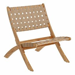 Béžové dřevěné zahradní křeslo – Kave Home