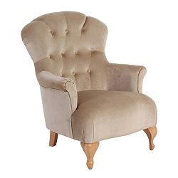 Béžové křeslo Max Winzer Camilla Velvety Velor