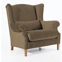 Béžové křeslo Max Winzer Harvey Velvet