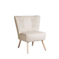 Béžové křeslo Max Winzer Neele Leather Beige