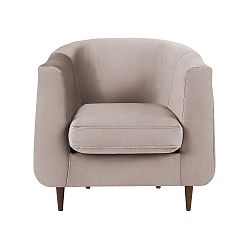 Béžové sametové křeslo Kooko Home Glam