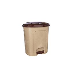 Béžovohnědý pedálový odpadkový koš Orion, 11,5 l