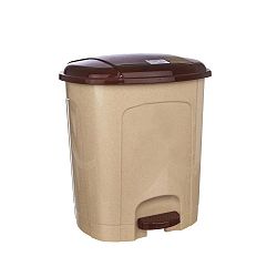 Béžovohnědý pedálový odpadkový koš Orion, 30 l