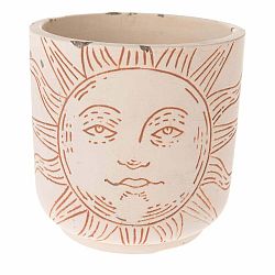 Béžový betonový květináč Dakls Sun, ø 14 cm