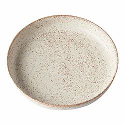 Béžový hluboký  keramický talíř ø 20 cm Fade – MIJ