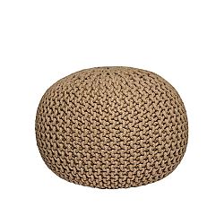 Béžový pletený puf LABEL51 Knitted