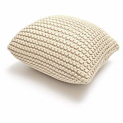Béžový polštářový puf Bonami Essentials Knit