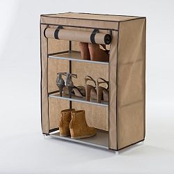 Béžový textilní třípatrový botník Compactor Shoes