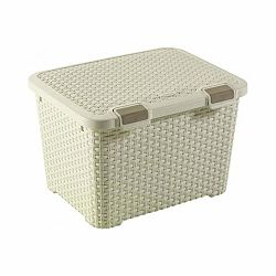 Béžový úložný box Curver Trunk, 43 l