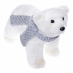 Bílá dekorace Ewax Osito, výška 20 cm
