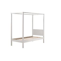 Bílá dětská postel Vipack Pino Canopy, 90 x 200 cm
