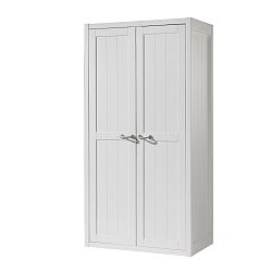 Bílá dětská šatní skříň Vipack Lewis, šířka 100 cm