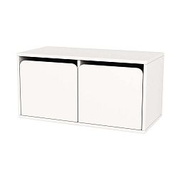 Bílá dětská úložná lavice Flexa Shelfie Double