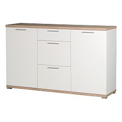 Bílá dvojdveřová komoda s šuplíky Germania Top