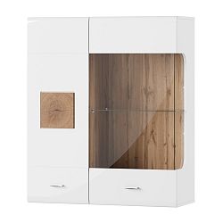 Bílá dvoudveřová vitrína Szynaka Meble Wood